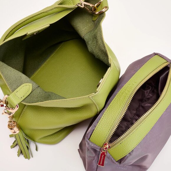 Pom Pom London Lambeth Leather Convertible Bucket Bag  0362 - Picture 2 of 2